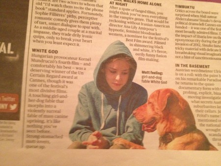 Evening Standard, Londoni filmfesztivál, büszkeség :)